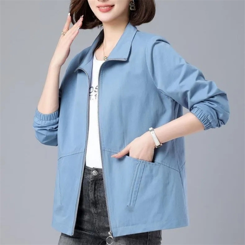 Women'S Fashion Raincoat - 女性のためのエレガントなカラーブロックジッパーボンバージャケット,ウインドブレーカー,レインコート,カジュアルなアウターウェア,秋のファッション,新しい,2025