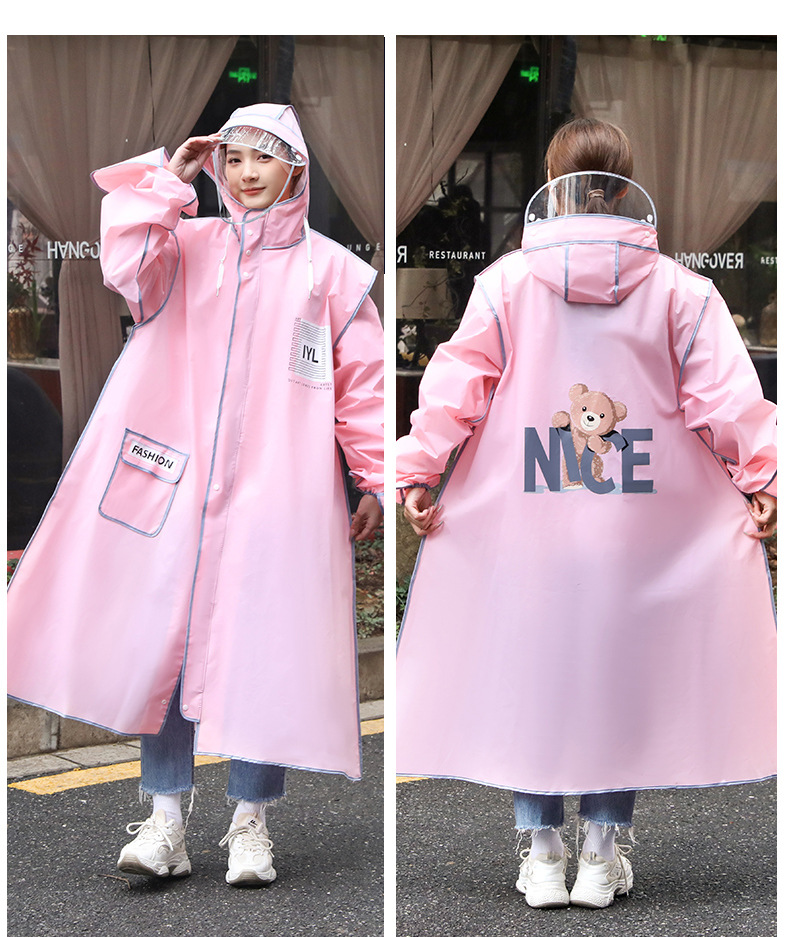 Women'S Fashion Raincoat - ファッション大人用レインコートグローブ付き拡張EVAレインコート、女性用アウトドア旅行用、男の子と女の子用耐暴風レインウェア