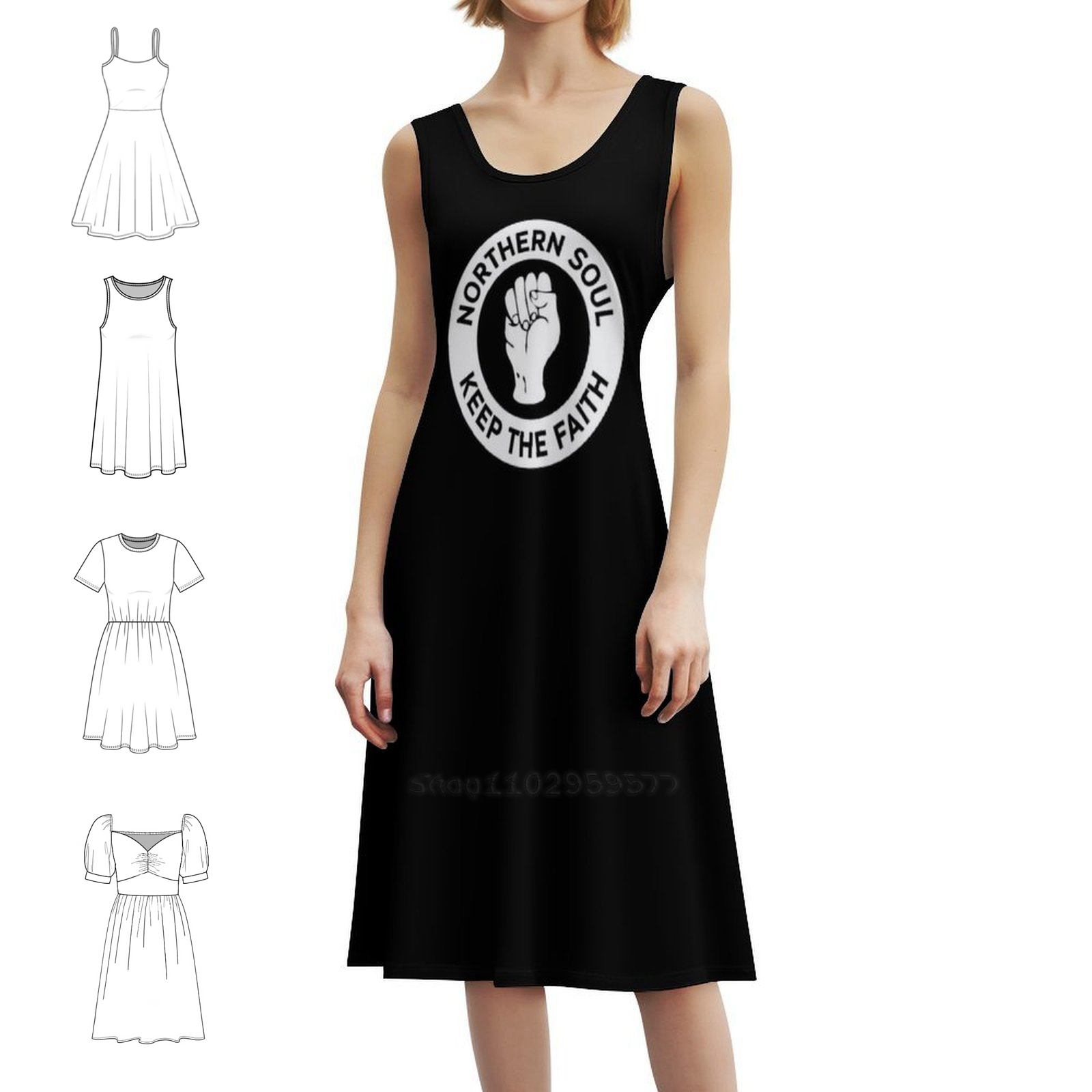 Women Fashion Gown - ノーザンソウル-キープ・ザ・フェイス ボヘミアンシックドレス エレガントファッション ビーチウェディングパーティードレス ノーザンソウル ノーザンソウルモッズ