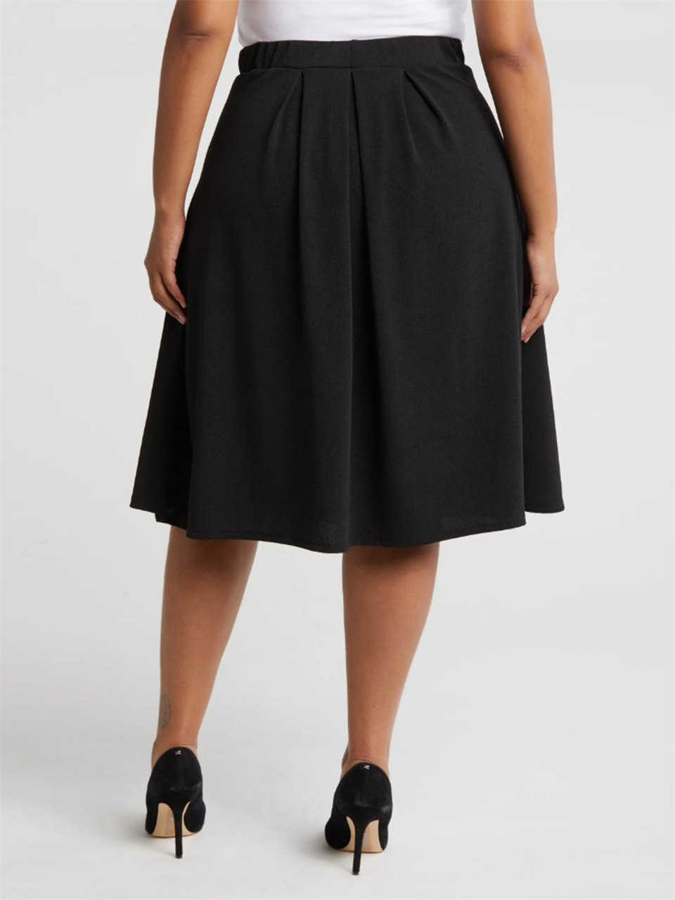 GIBSIE プラスサイズ無地ニットミディスカート女性春夏ハ - A-Line Skirt Midi のレビューと価格