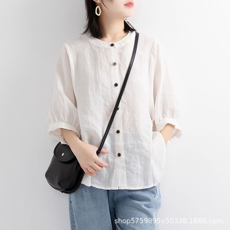 プラスサイズの女性の無地の快適なブラウス、ゆったりとしたコッ - Women'S Fashion Jersey のレビューと価格