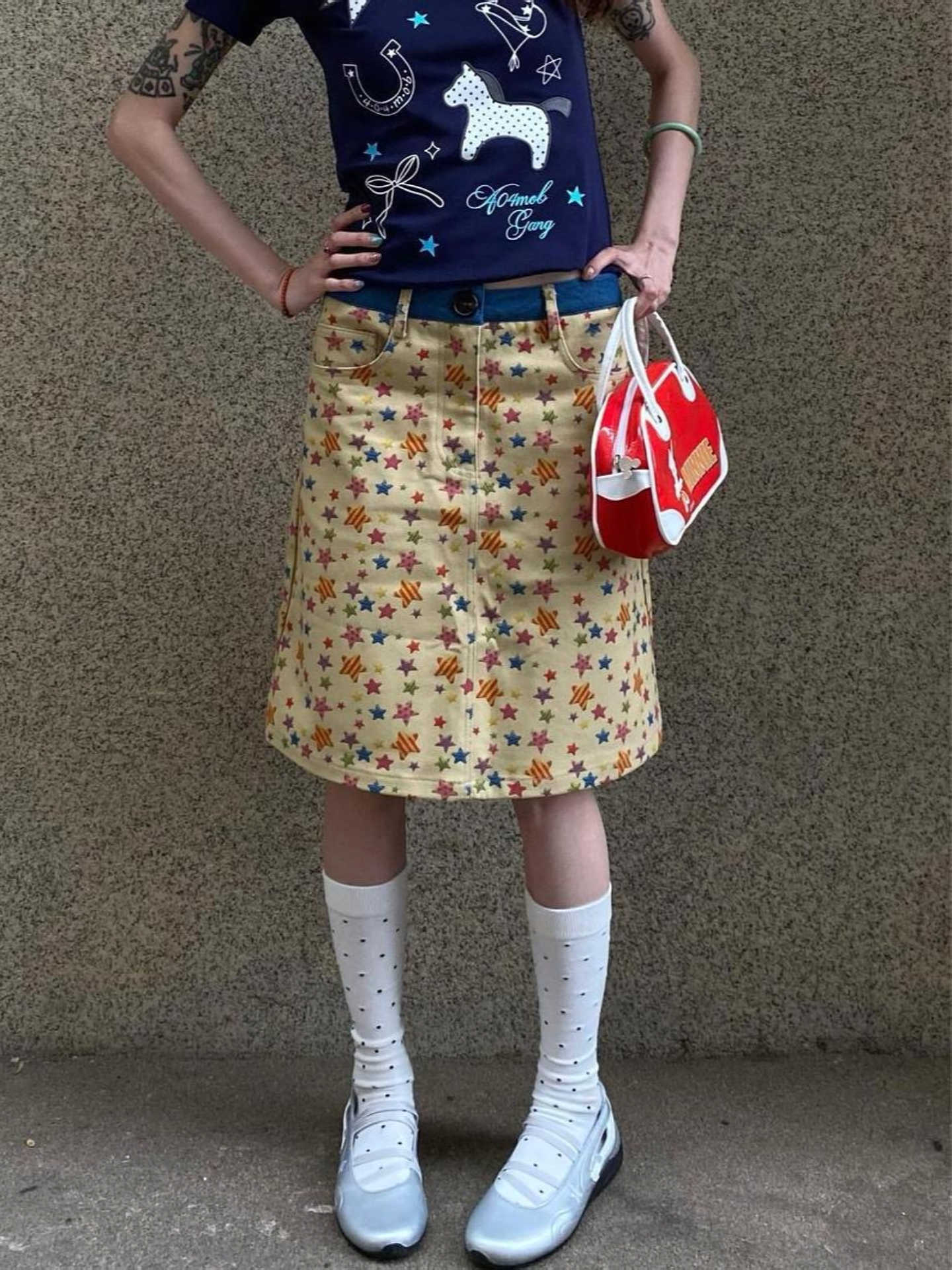 夏の女性のミディスカートデニムスカート 2000 年代美的韓 - A-Line Skirt Midi のレビューと価格