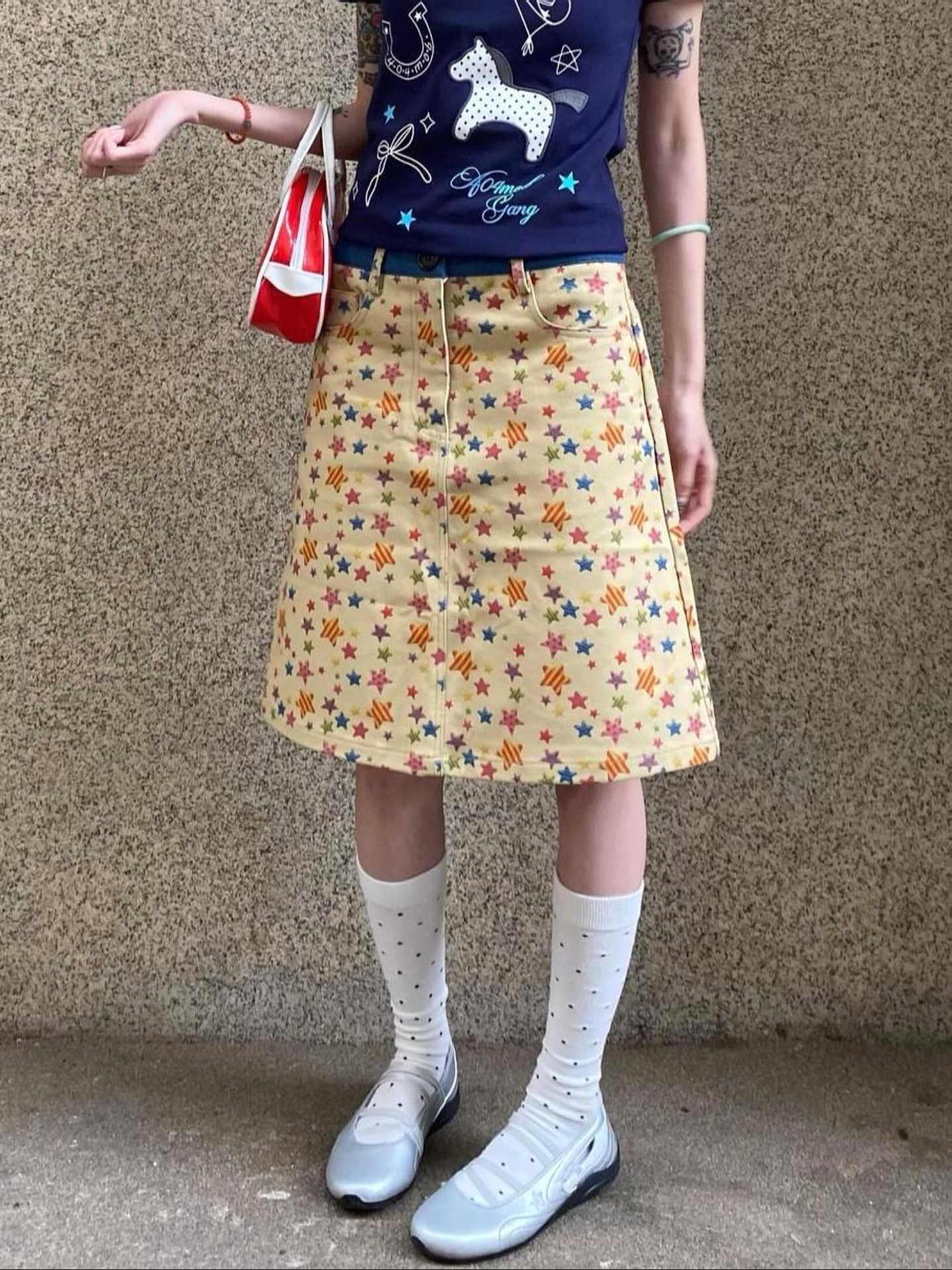 夏の女性のミディスカートデニムスカート 2000 年代美的韓 - A-Line Skirt Midi のレビューと価格
