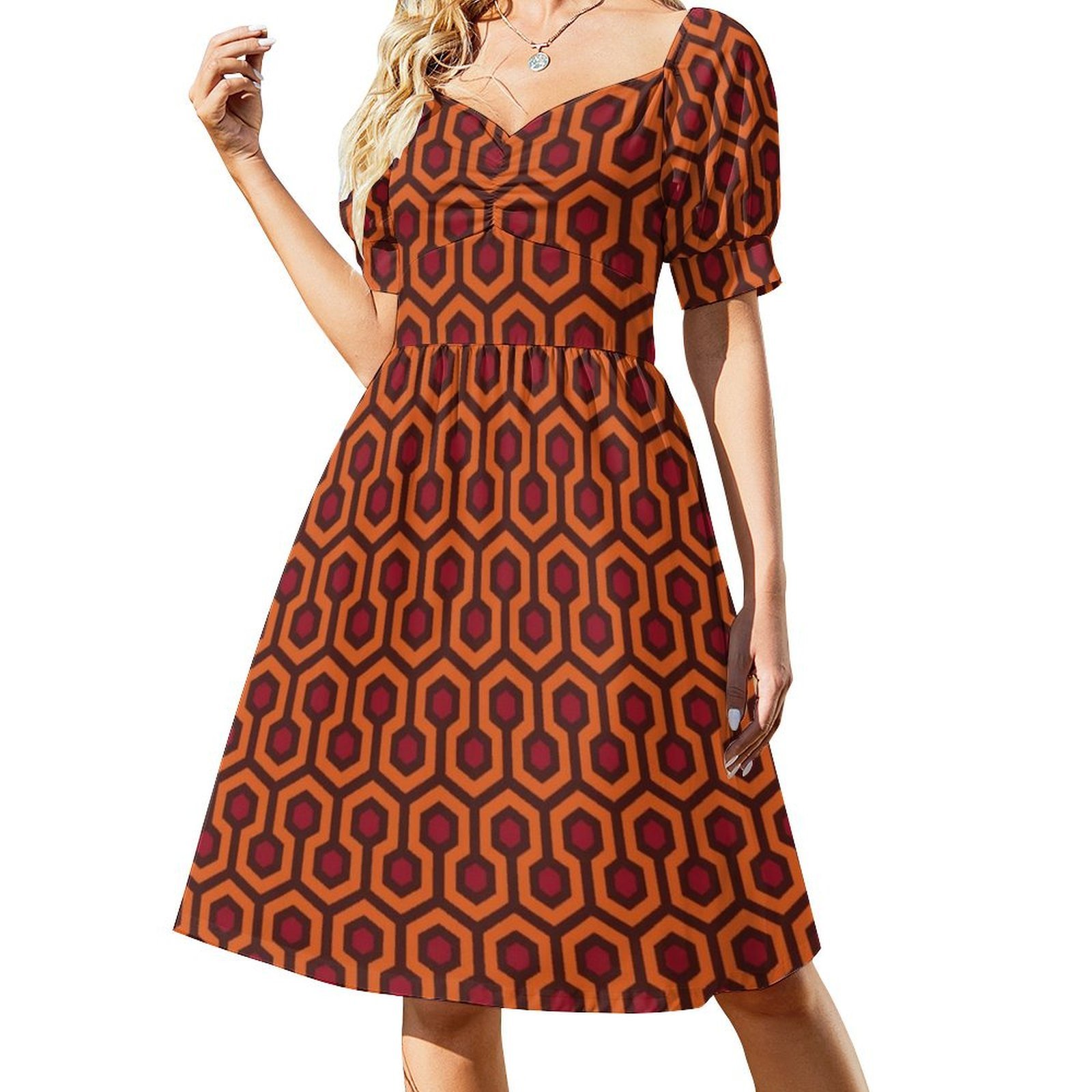 オーバルックパターン ボヘミアンシックドレス エレガントファ - Women Fashion Gown のレビューと価格