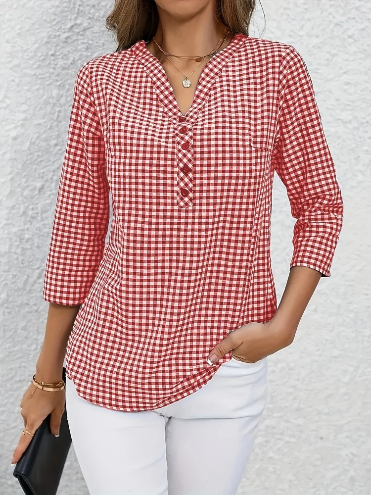 プラスサイズ 春秋 レディース 上質チェック柄 ファッション - Women'S Fashion Jersey のレビューと価格