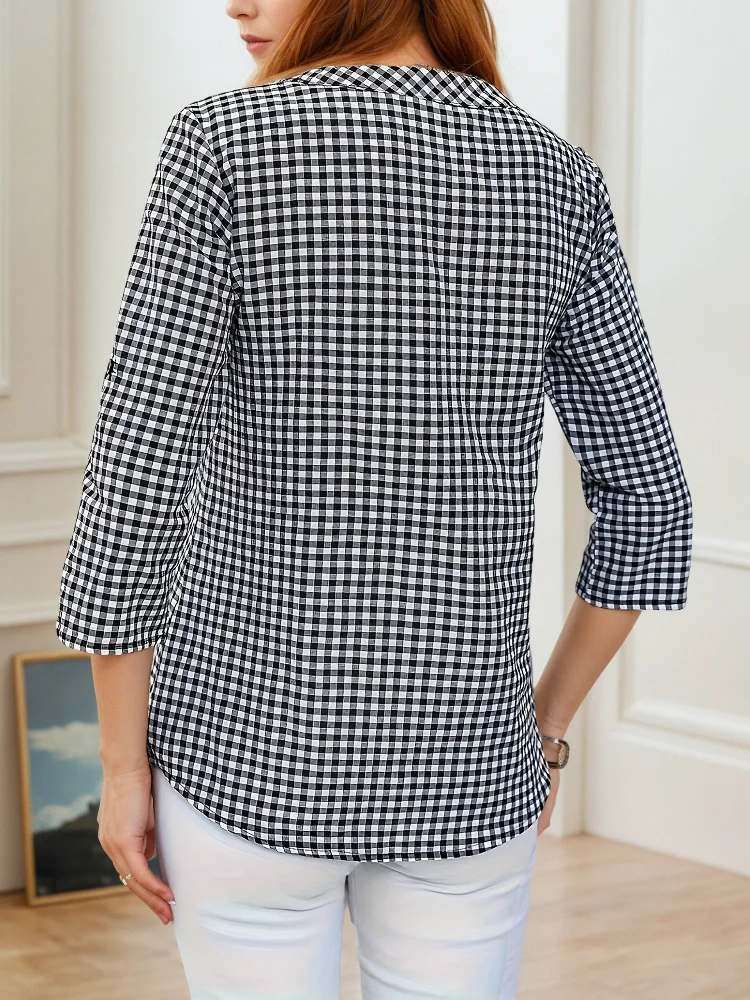 プラスサイズ 春秋 レディース 上質チェック柄 ファッション - Women'S Fashion Jersey のレビューと価格