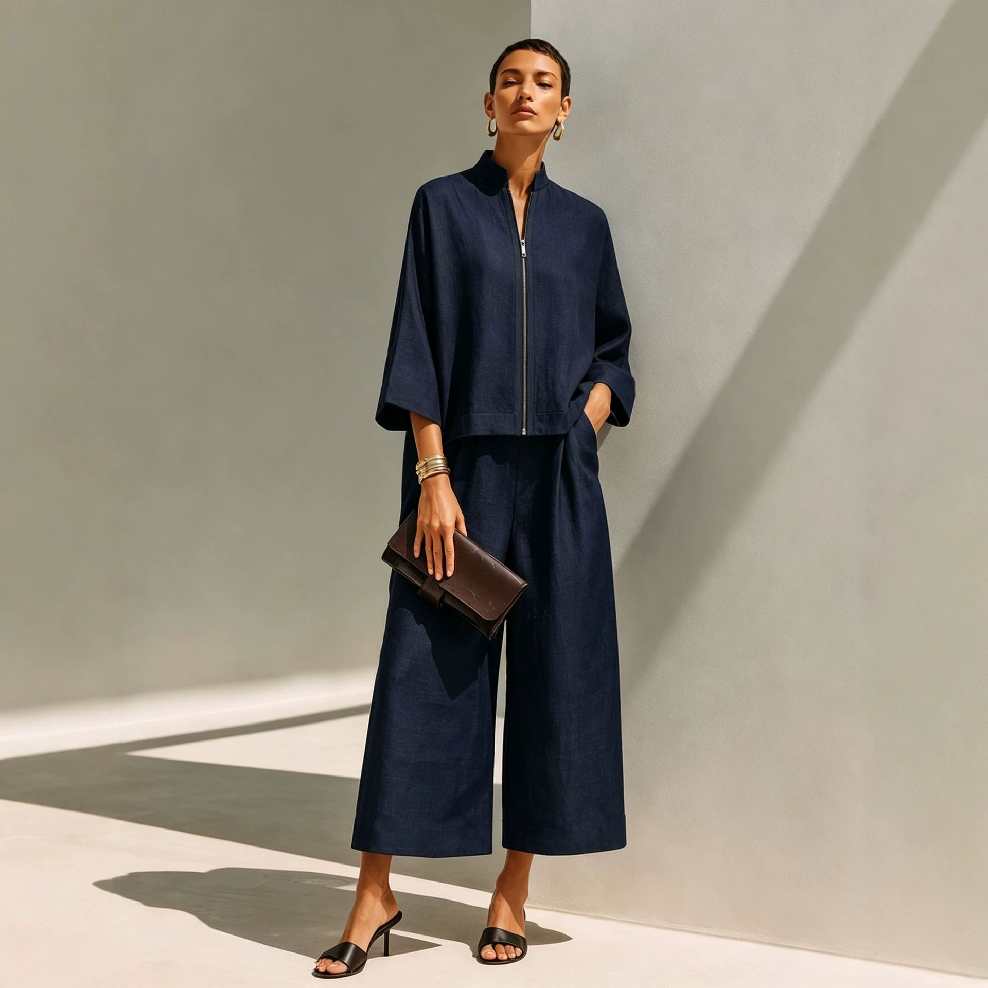 新作レディースファッション 春秋 リネン ツーピースセット  - Women'S Fashion Quarter Zip のレビューと価格