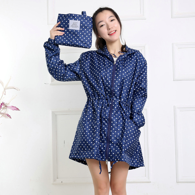 女性用フード付き防水ポンチョ,水玉レインコート,アウトドアウ - Women'S Fashion Raincoat のレビューと価格