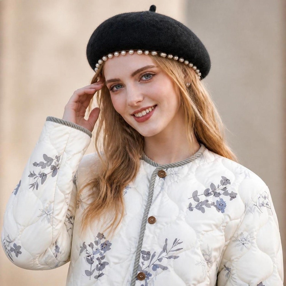 ファッションY2K女性用コート 花柄 ラウンドカラー パッド - Women'S Y2K Fashion Aesthetic のレビューと価格