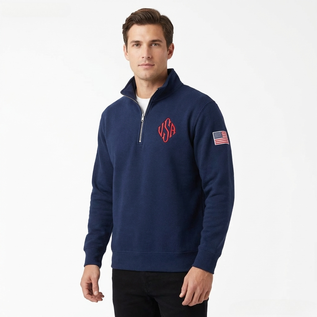 クォータージップスウェットシャツ Y2K ネイビーブルー U - Women'S Fashion Quarter Zip のレビューと価格