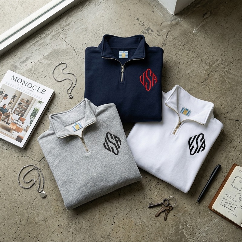 クォータージップスウェットシャツ Y2K ネイビーブルー U - Women'S Fashion Quarter Zip のレビューと価格