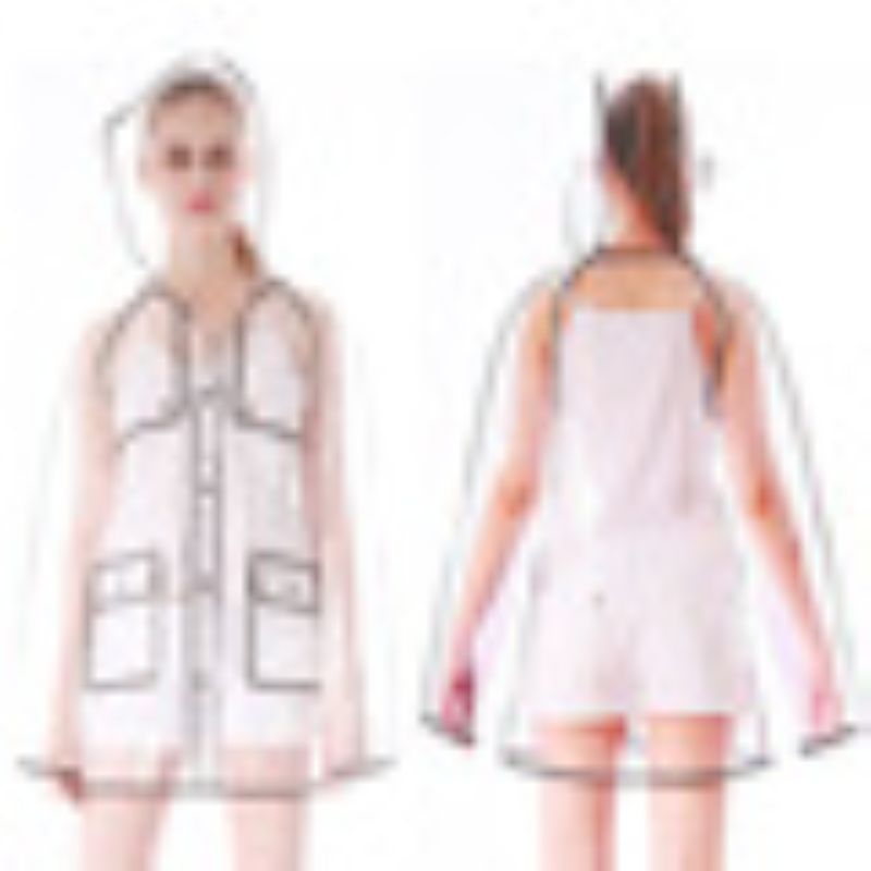 2PCファッション 大人女性用 透明EVAレインコート アウ - Women'S Fashion Raincoat のレビューと価格