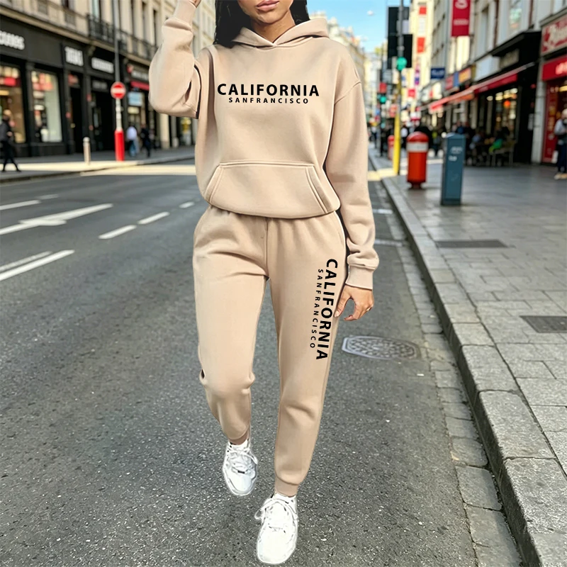 都会的なカジュアルファッション フーディジョガースーツ 秋冬 - Women'S Fashion Suit のレビューと価格