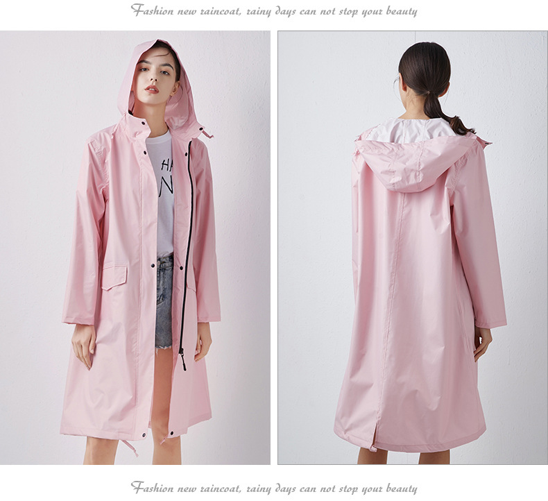 男性と女性のための軽量で通気性のあるレインコート、防水ロング - Women'S Fashion Raincoat のレビューと価格