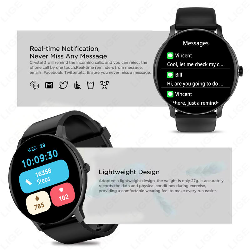 LIGE 2026 新型 レディース スマートウォッチ 心拍 - Women Fashion Week 2026 のレビューと価格