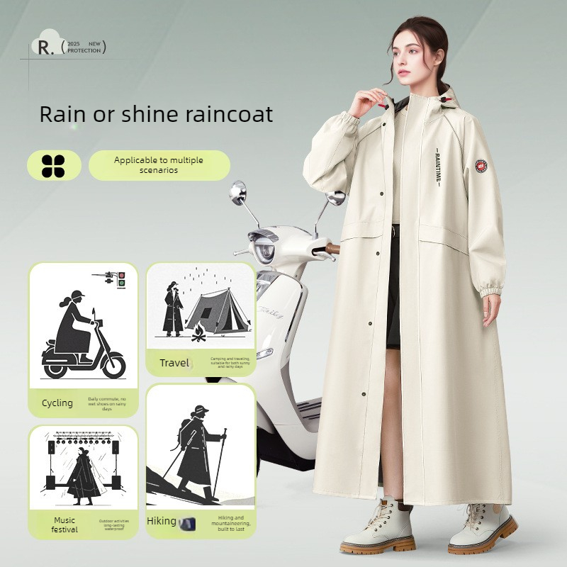 ホットレインコートロングフルボディ防水MTBロード自転車シン - Women'S Fashion Raincoat のレビューと価格