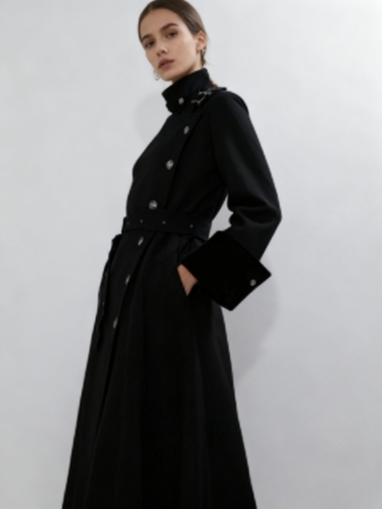 美的ゴシックスタイルのエレガントなロングウールコート、女性用 - Women'S Fashion Winter 2025 のレビューと価格