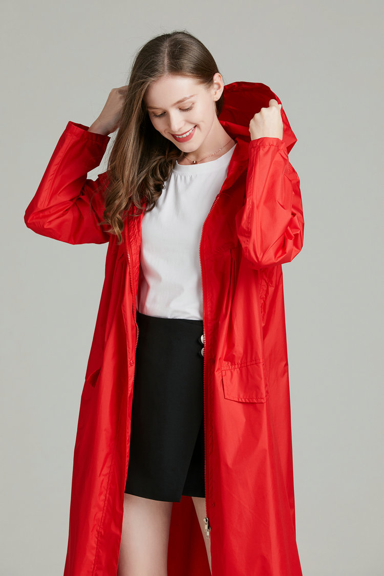 男性と女性のための軽量で防水性のあるロングレインコート,通気 - Women'S Fashion Raincoat のレビューと価格