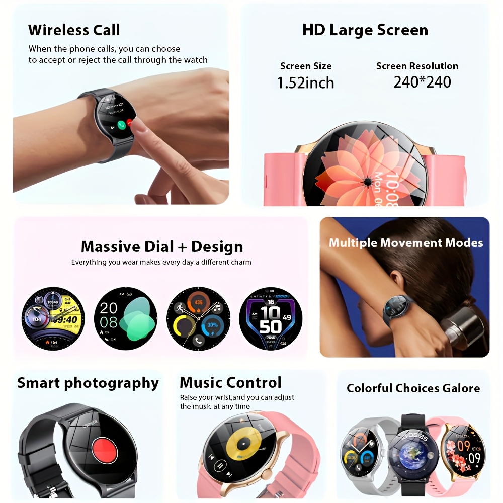 LAXASFIT 2026 スマートウォッチ 1.52インチ - Women Fashion Week 2026 のレビューと価格