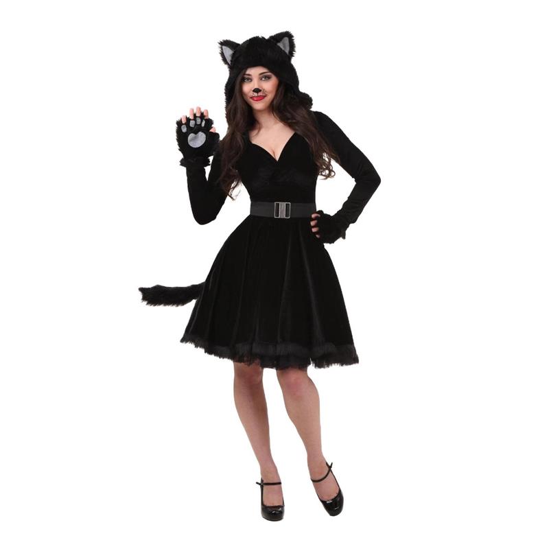 ハロウィン女性カップルスーツ黒ワンピース親子衣装動物コスチュ - Women'S Fashion Suit のレビューと価格