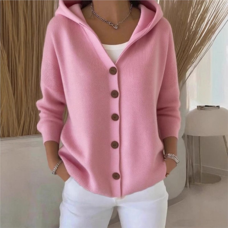 シンプルなファッションニットフード付きトップ新しい秋冬女性の - Women'S Fashion Quarter Zip のレビューと価格