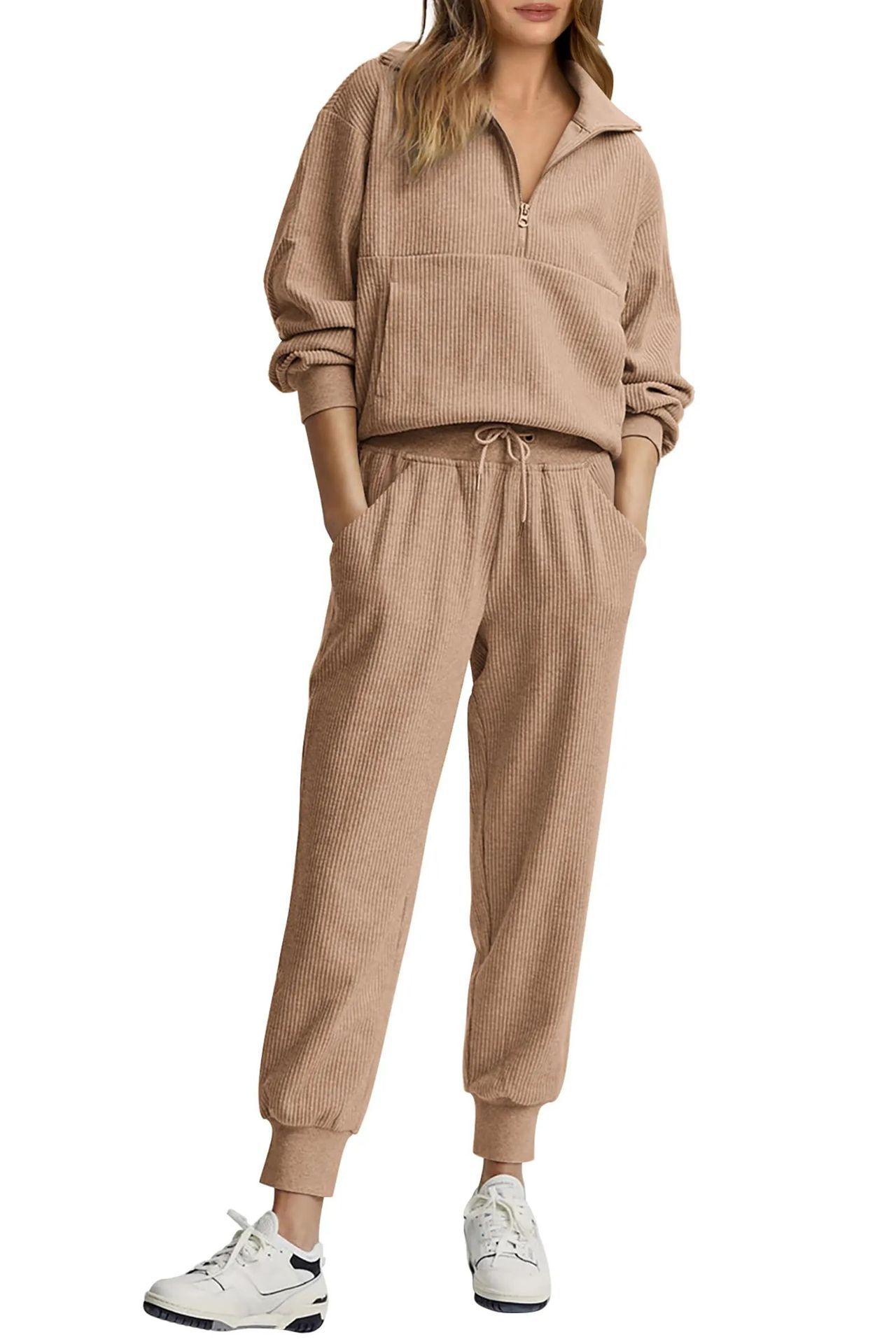 アマゾン独立系ブランド 欧米風クロスボーダー レディース新作 - Women'S Fashion Quarter Zip のレビューと価格