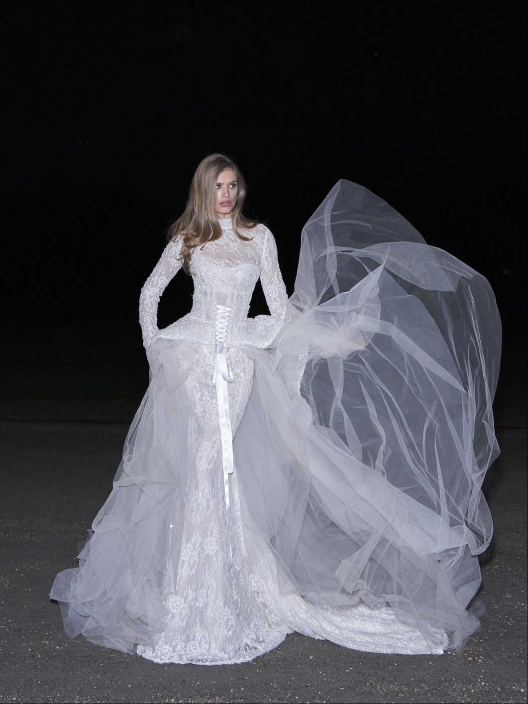 グラマラスファッションブライダルドレスレースマーメイド長袖ハ - Women Fashion Gown のレビューと価格