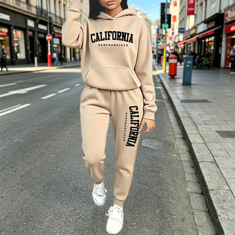 都会的なカジュアルファッション フーディジョガースーツ 秋冬 - Women'S Fashion Suit のレビューと価格