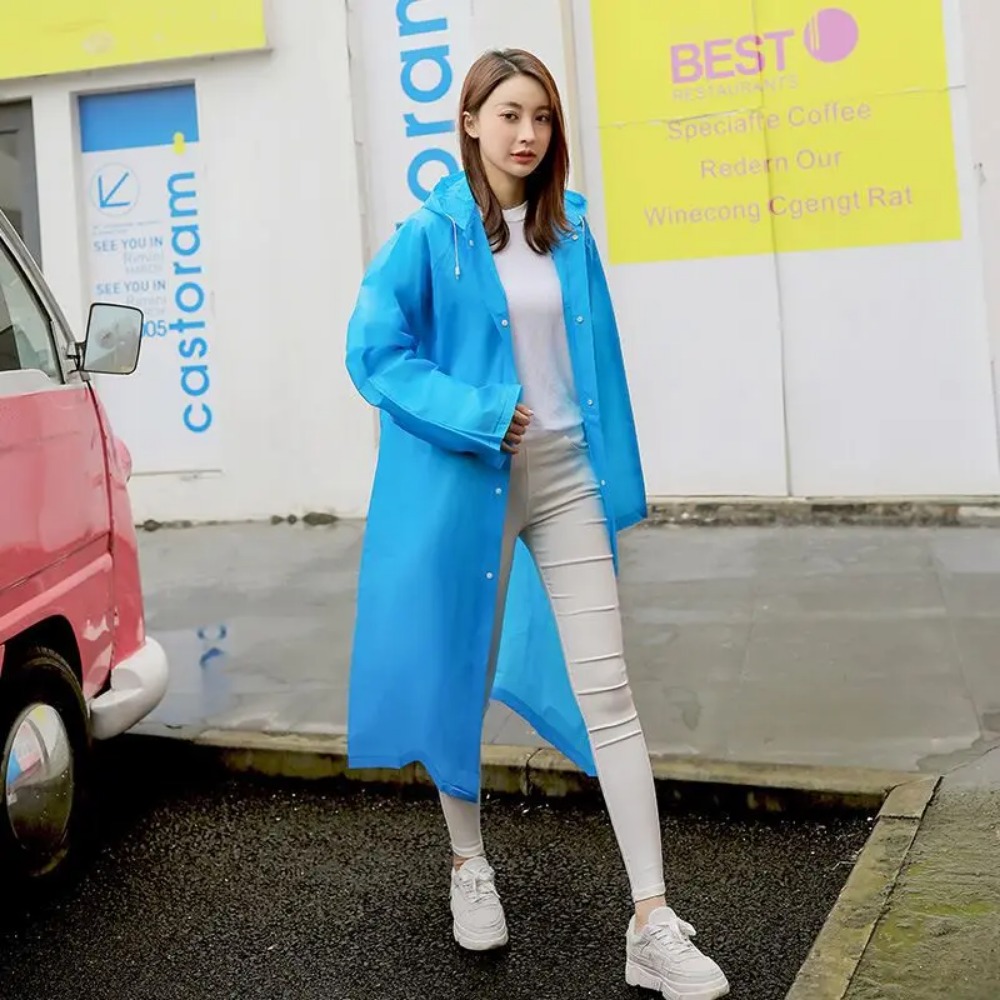 新しい防水レインコート大人の旅行ファッションレインコート屋外 - Women'S Fashion Raincoat のレビューと価格