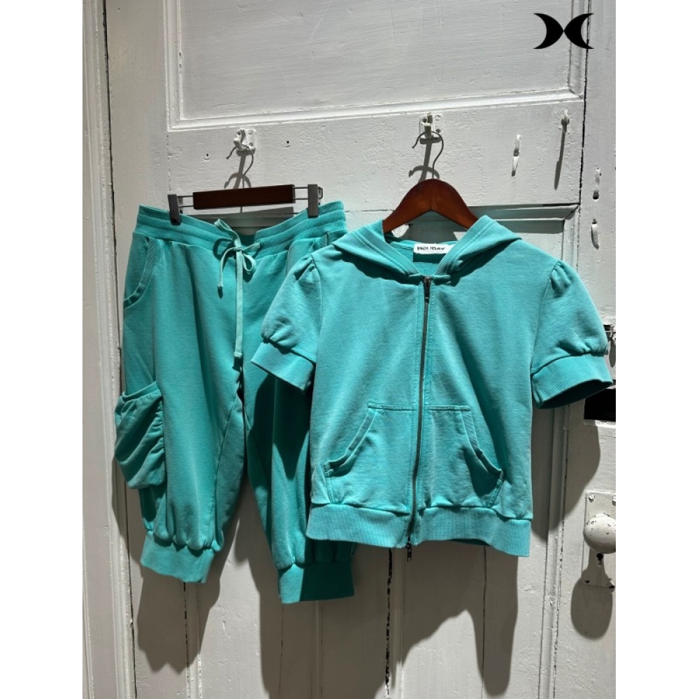 アメリカンストリートスパイスガールスタイル半袖フード付きジッ - Women'S Fashion Suit のレビューと価格