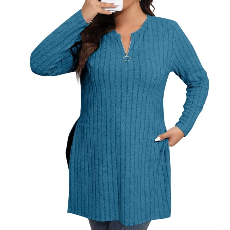 77HE クォータージッププルオーバー女性長袖ニットセーター - Women'S Fashion Quarter Zip のレビューと価格