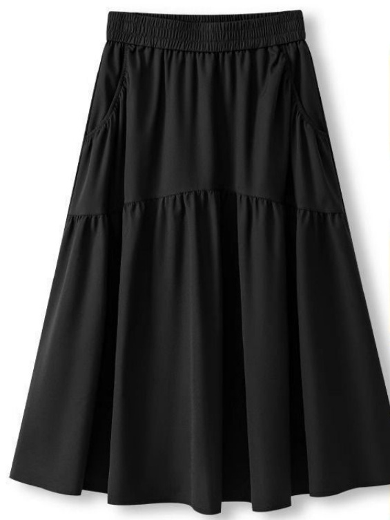 快適なAラインミディスカート、プラスサイズ女性向け、夏用薄手 - A-Line Skirt Midi のレビューと価格