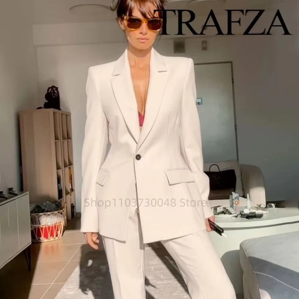 ファッションオフィスレディースブレザーとパンツスーツフォーマ - Women'S Fashion Jersey のレビューと価格
